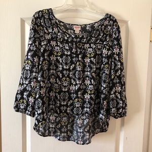 Mossimo Floral Boho Blouse